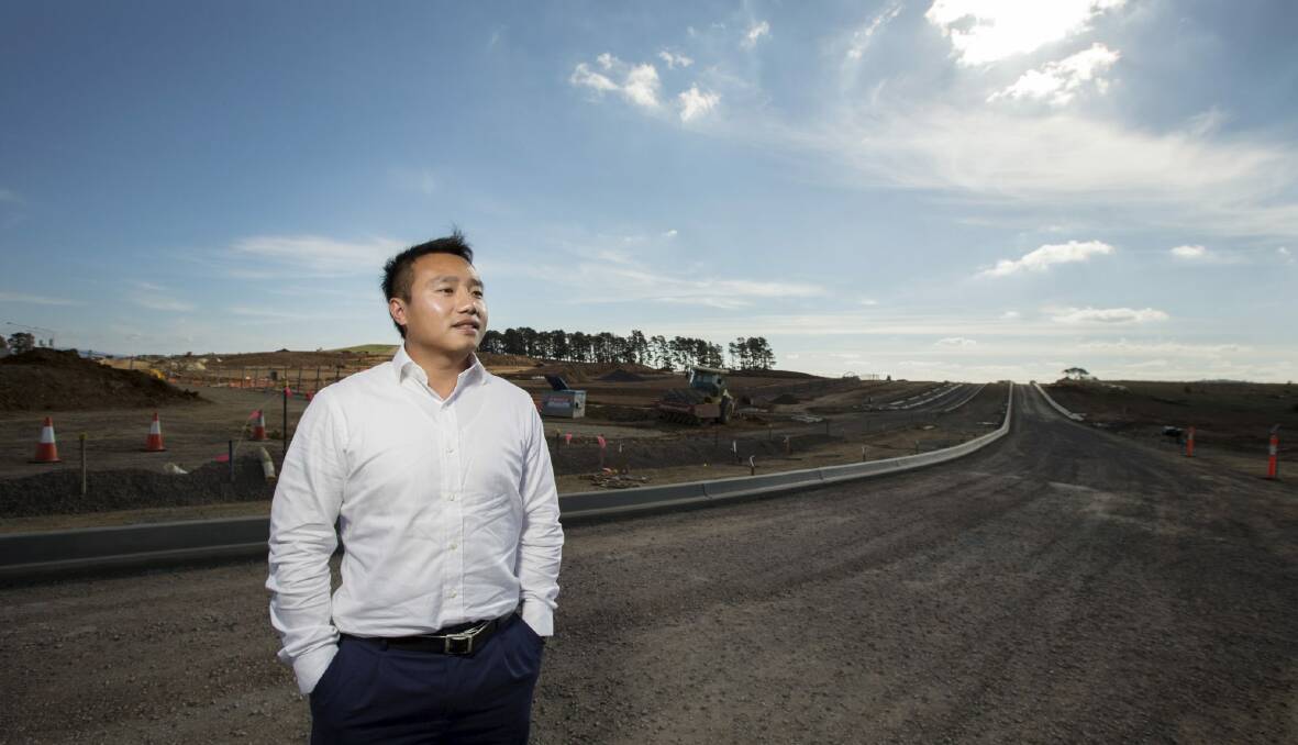 Tony Pan of Oriental Companion Property in Lawson, where he has invested in land. Photo: Matthew Bedford