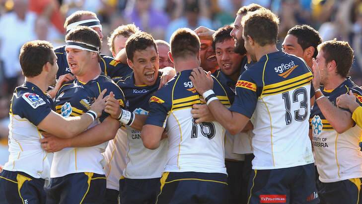 Something to cheer about: The Brumbies could have been insolvent if not for the sale of their Griffith training site. Photo: Getty Images