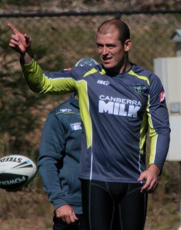 Terry Campese during training at Raiders HQ earlier this week Photo: Jeffrey Chan