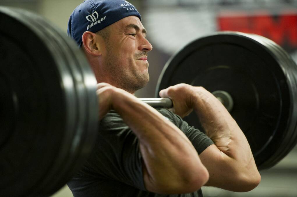 Terry Campese, training with Queanbeyan CrossFit. Photo: Jay Cronan