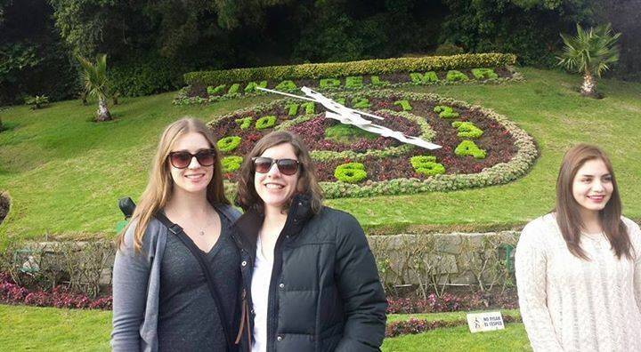 Canberra ANU students Katie McColl and Rose Rutherford are on exchange in Chile. The pair experienced the 8.3 magnitude earthquake on Wednesday. Photo: Supplied