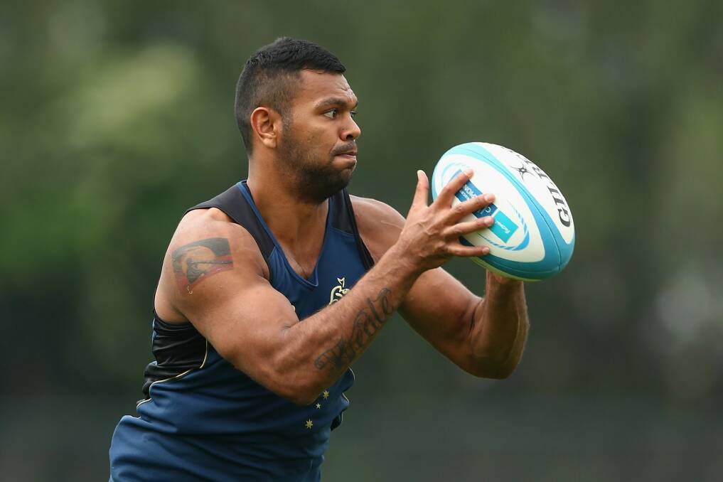 Kurtley Beale training with Wallabies in September. The Waratahs back returned to the Wallabies fold in Dublin. Photo: Getty Images