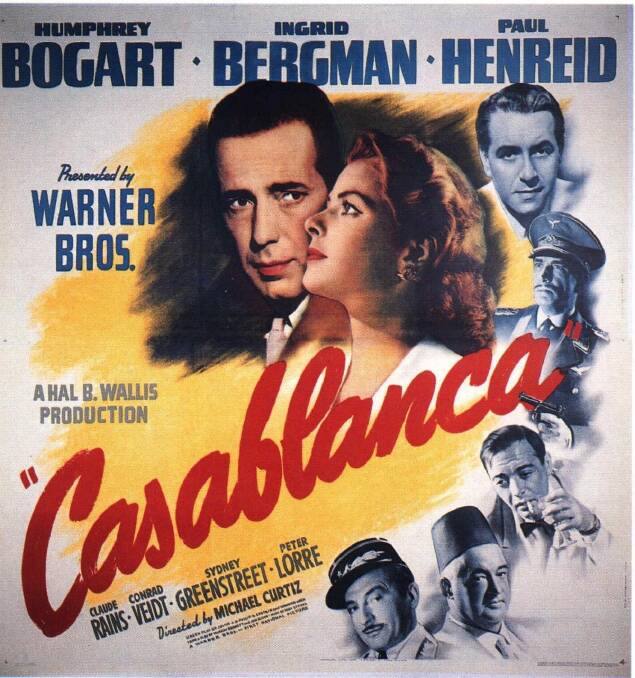 Canberra's Reel McCoy Film Society will screen <em>Casablanca</em> at the National Library on Tuesday Photo: Supplied