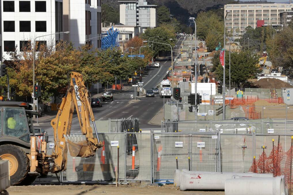 Constitution Avenue redevelopment works are still continuing. Photo: Jeffrey Chan