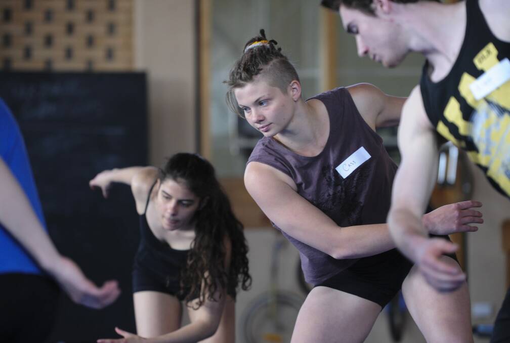 Bega's Cassia Jamieson, 18,   is put through her paces at the audition.  Photo: Graham Tidy