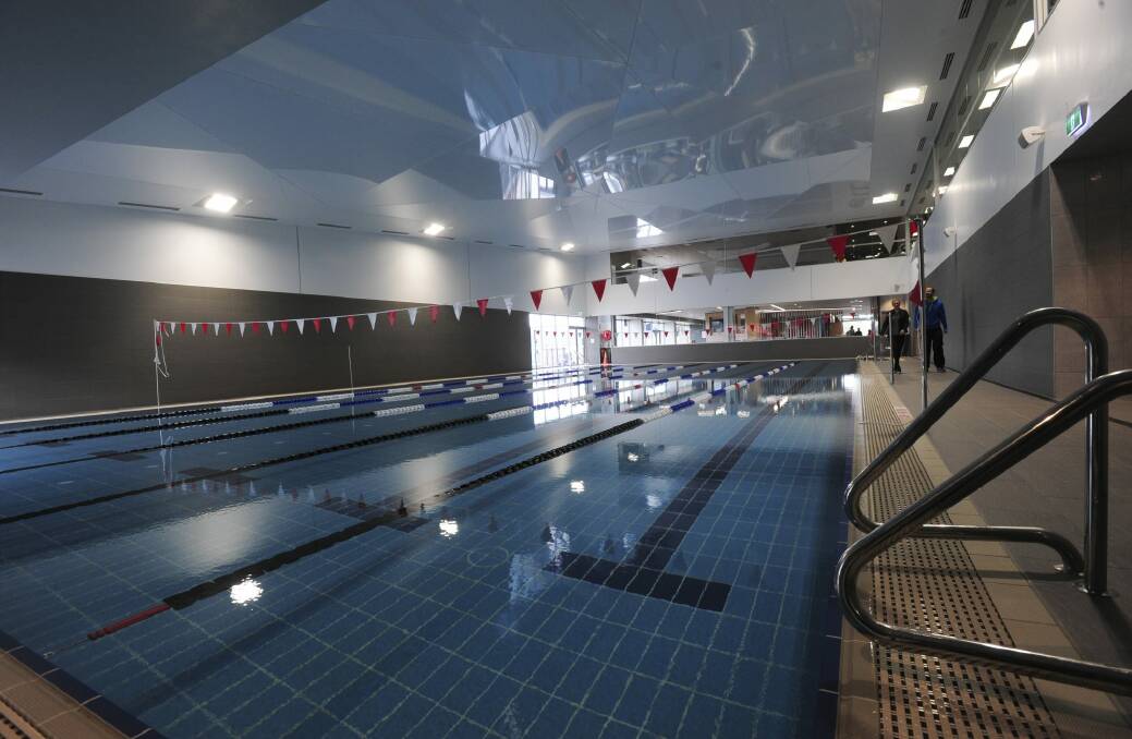 The 25-metre heated indoor pool. Photo: Graham Tidy