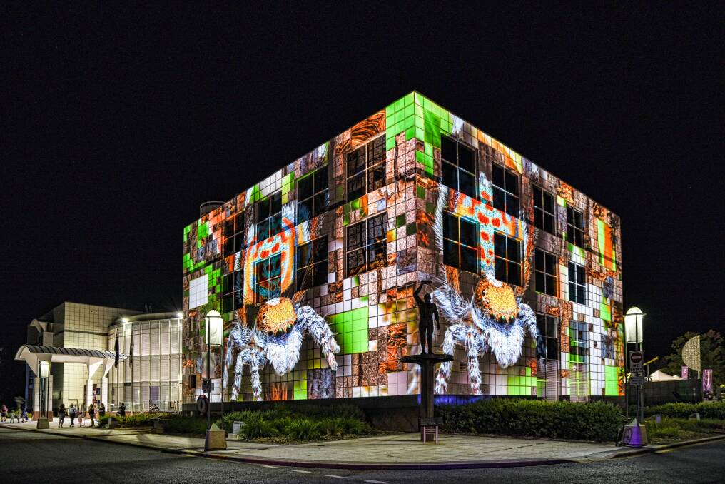 Architectural projections light up the Parliamentary Triangle for the Enlighten Festival in Canberra. Photo: iStock