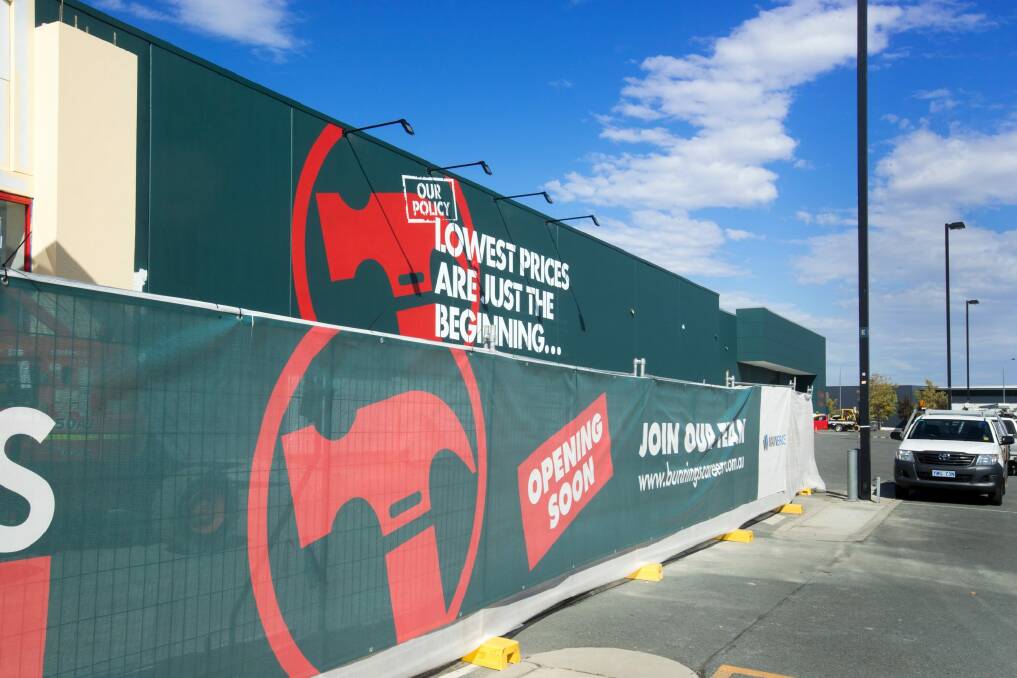 Bunnings Warehouse Canberra Airport is due to open next month.  Photo: Ginette Snow