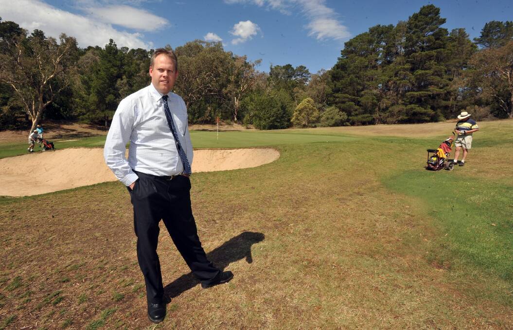 Manager of the Federal Golf Course at Red Hill Scott Elias, pictured in front of the site the golf club hopes to use for 125 retirement homes. Photo: Gary Schafer