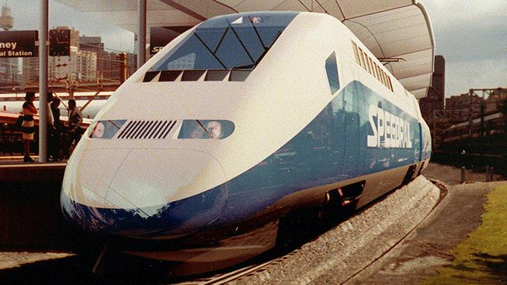 An artist's impression of what high speed rail might look like in Australia.