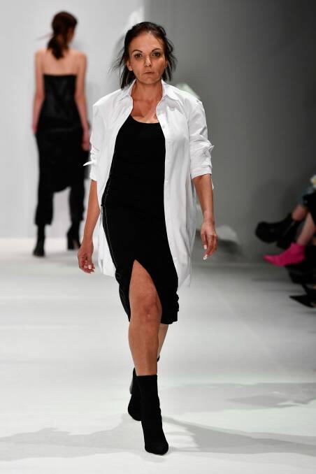 Labor MP Anne Aly walked the runway for Thomas Puttick's show. Photo: Stefan Gosatti