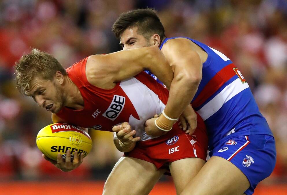 Rough patch: Kieren Jack has averaged under 16 possessions a game this season. Photo: AFL Media/Getty Images