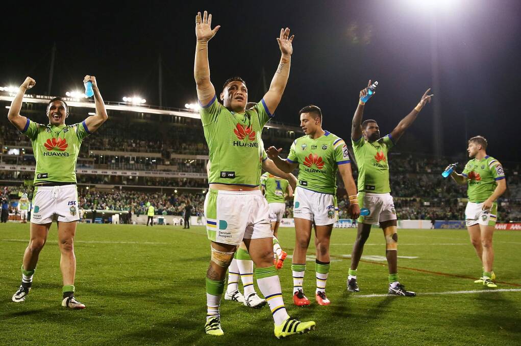 Green machine: Canberra have kicked into gear at finals time. Photo: Getty Images