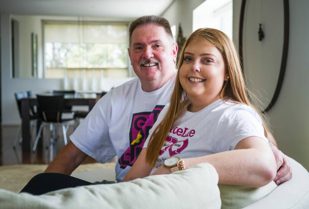 Wanniassa's Geoff Mason was able to give his daughter, Susannah, the gift of life when he donated one of his kidneys to her. Photo: Elesa Kurtz
