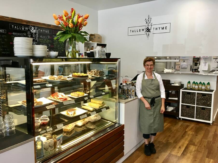Owner Jayne McLaren inside Braddon cafe Tallow and Thyme, formerly Paleo Cafe. Photo: Jil Hogan