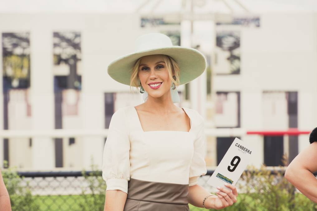 Millinery Award winner Crystal Kimber said she only just got her winning hat on the Friday before the Black Opal. Photo: Jamila Toderas