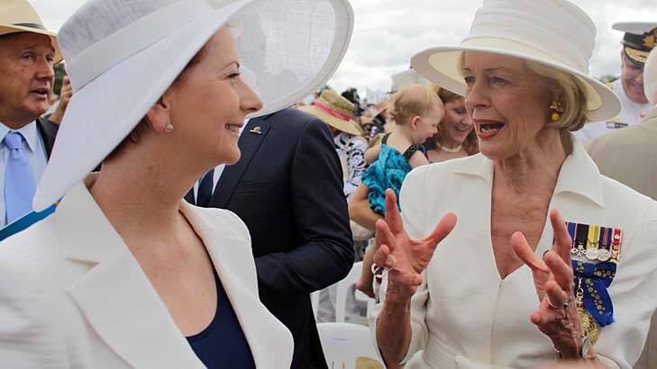 Prime Minister Julia Gillard and Governor-General Quentin Bryce during Australia Day celebrations in Canberra this year. Photo: Andrew Meares
