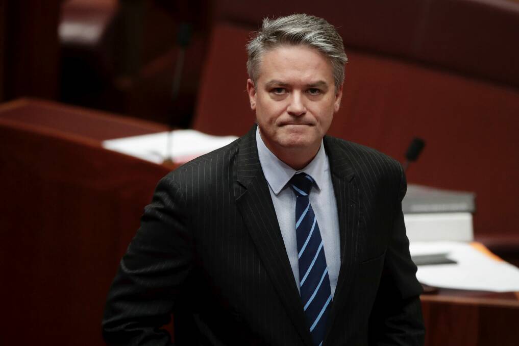 Finance Minister Mathias Cormann's department is overseeing an independent review of the Public Governance, Performance and Accountability Act. Photo: Alex Ellinghausen