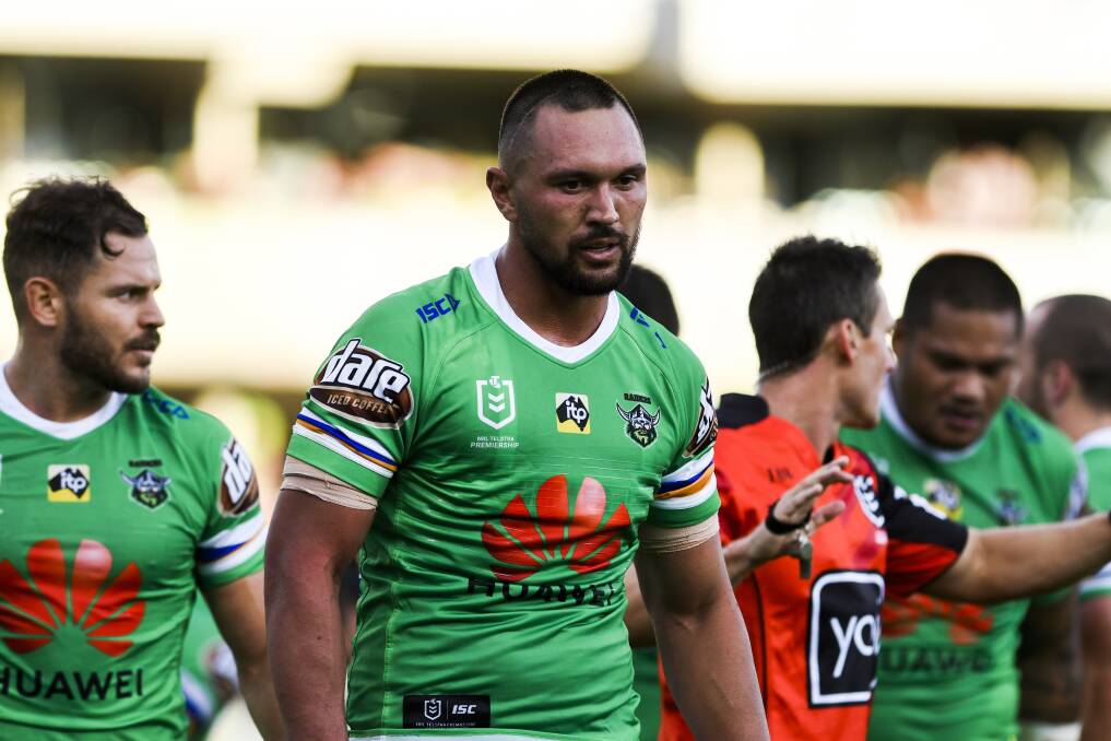 Jordan Rapana and the Raiders know where they stand. Photo: Dion Georgopoulos