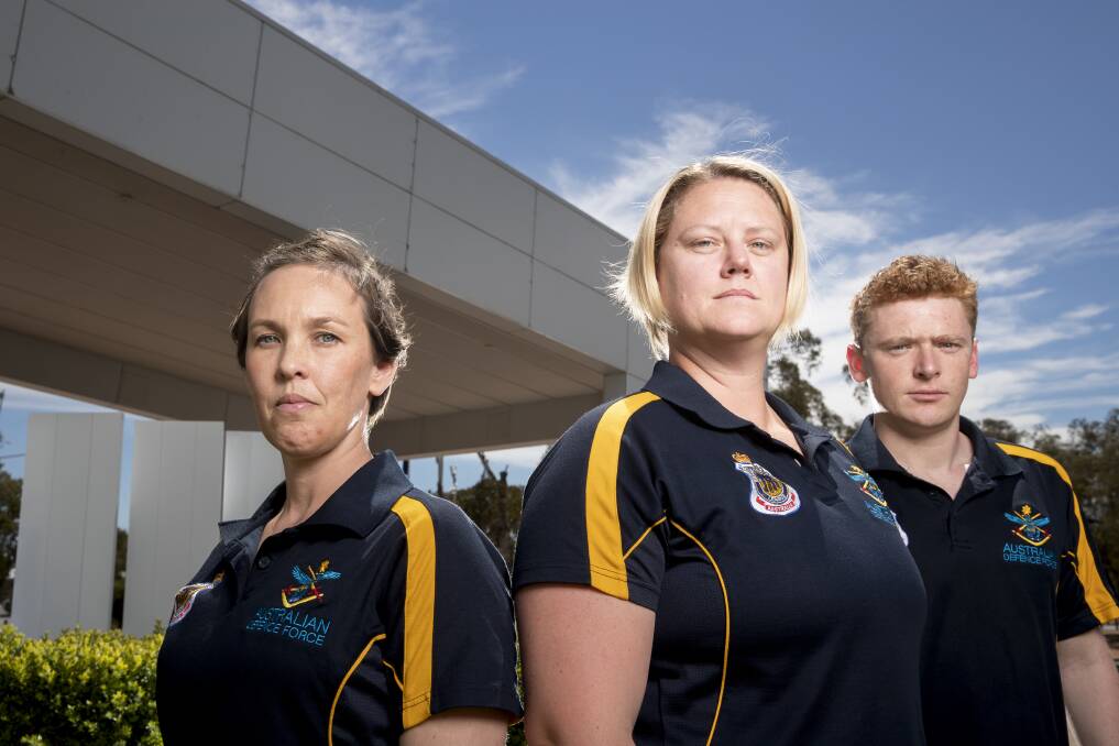 Ruth Hunt, Brigid Baker, and Jesse Costelloe will be competing at the Invictus Games. Photo: Sitthixay Ditthavong