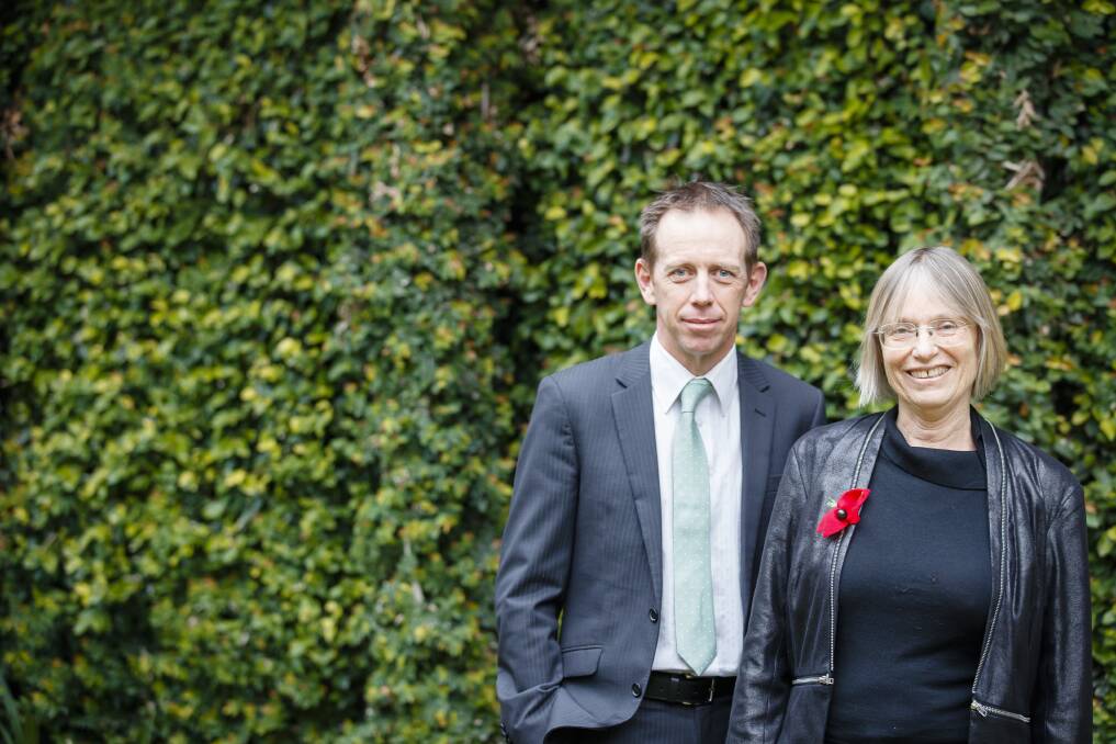 ACT Greens, Shane Rattenbury and Caroline Le Couteur, refused to back the Opposition's motion on land tax exemptions. Photo: Sitthixay Ditthavong