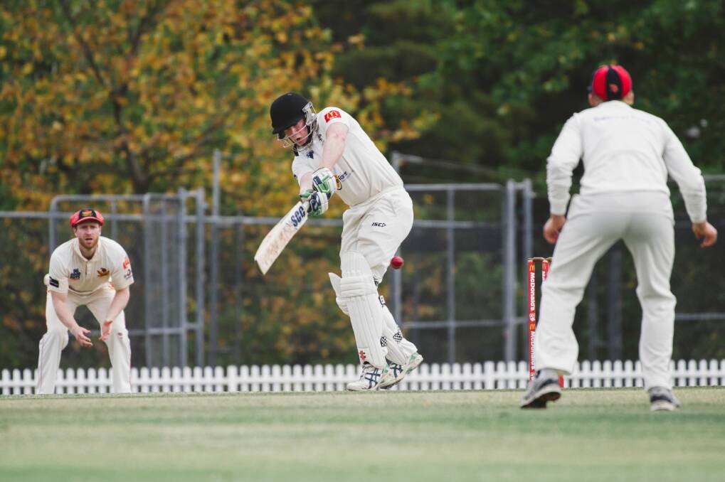 Cricket ACT Douglas Cup: Tuggeranong v Ginninderra. Ginninderra's Brendan Roweth. Photo: Jamila Toderas Photo: Jamila Toderas