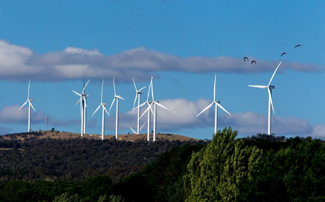 Wind turbines near Bungendore. Photo: Ian Waldie