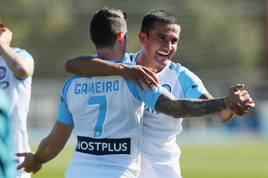 Melbourne City recruit Tim Cahill is the lone A-League player named in the Socceroos 2018 World Cup qualifying squad. Photo: Michael Dodge