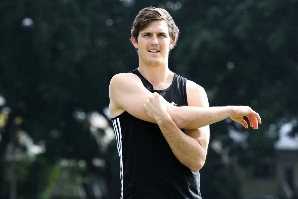In control: Giants co-captain Phil Davis feels he will be more flexible this season. Photo: Peter Rae