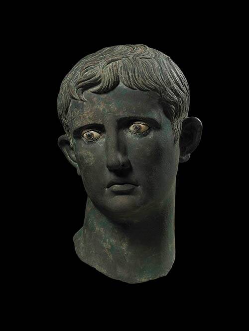 The head of Augustus found in northern Sudan. Photo: British Museum, National Museum of Australia