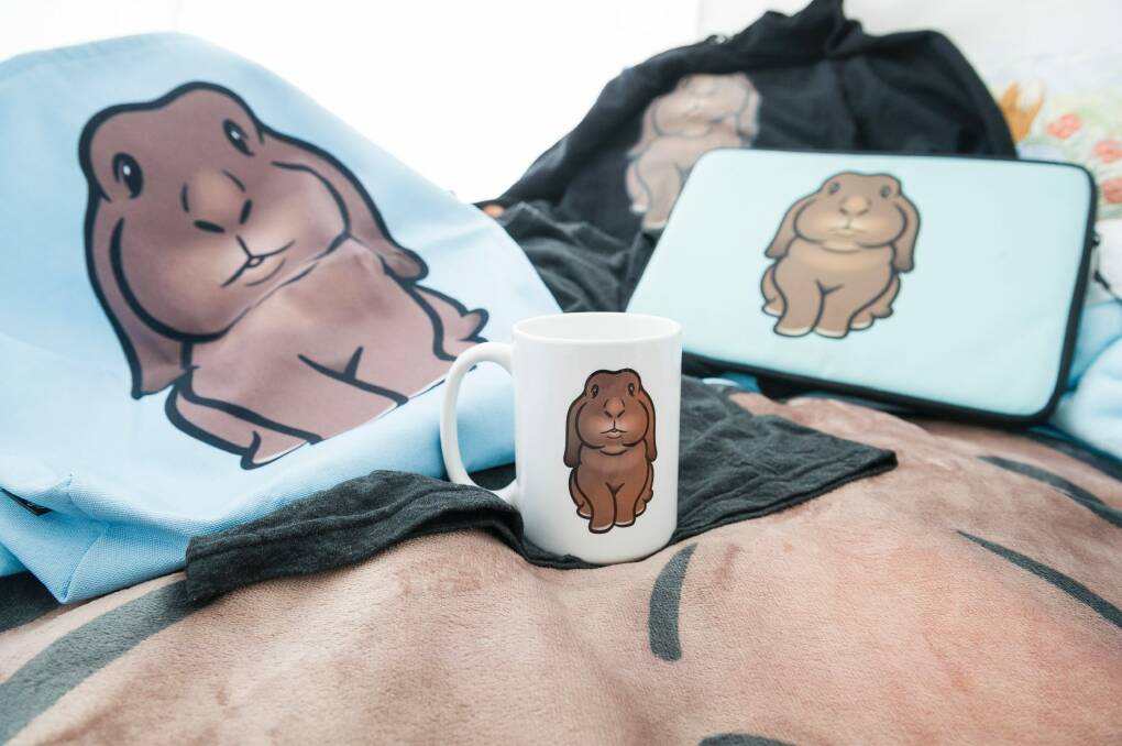 The Cocobunbuns merchandise line features mugs, laptop cases, hoodies and giant plush blankets. Photo: Dion Georgopoulos