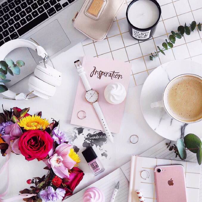Canberra lawyer and flat lay pro Lee Rachel is the conference's authority on how to slay on Instagram. Photo: Instagram @leerachel