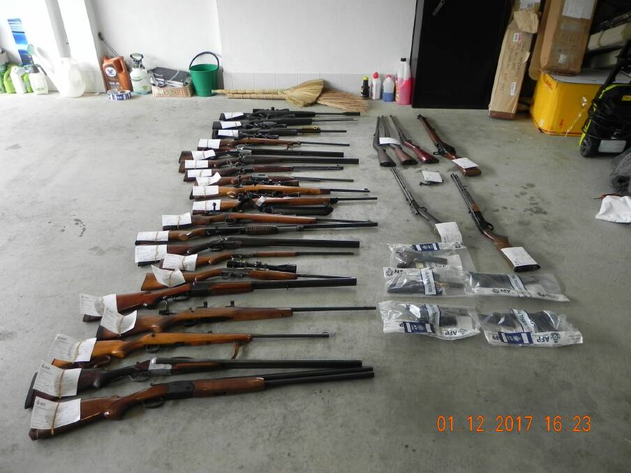 Police seized 41 firearms: 36 long arms and five handguns. Photo: ACT Policing