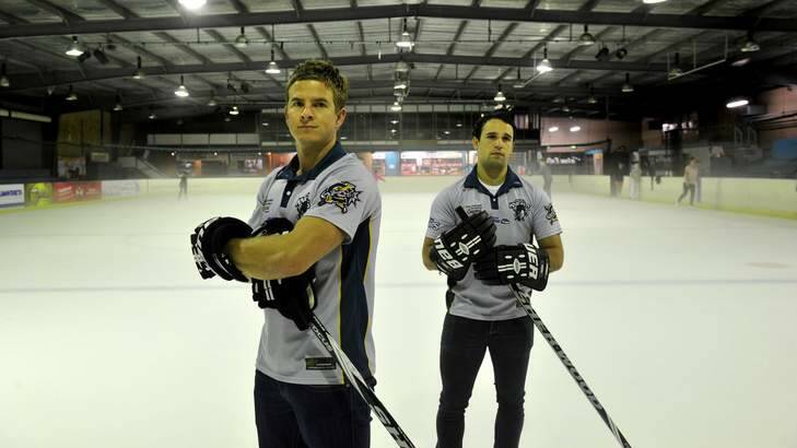 Assistant captain Jordie Gavin and goal Keeper Nick Eckhardt of the Canberra Knights. Photo: Melissa Adams