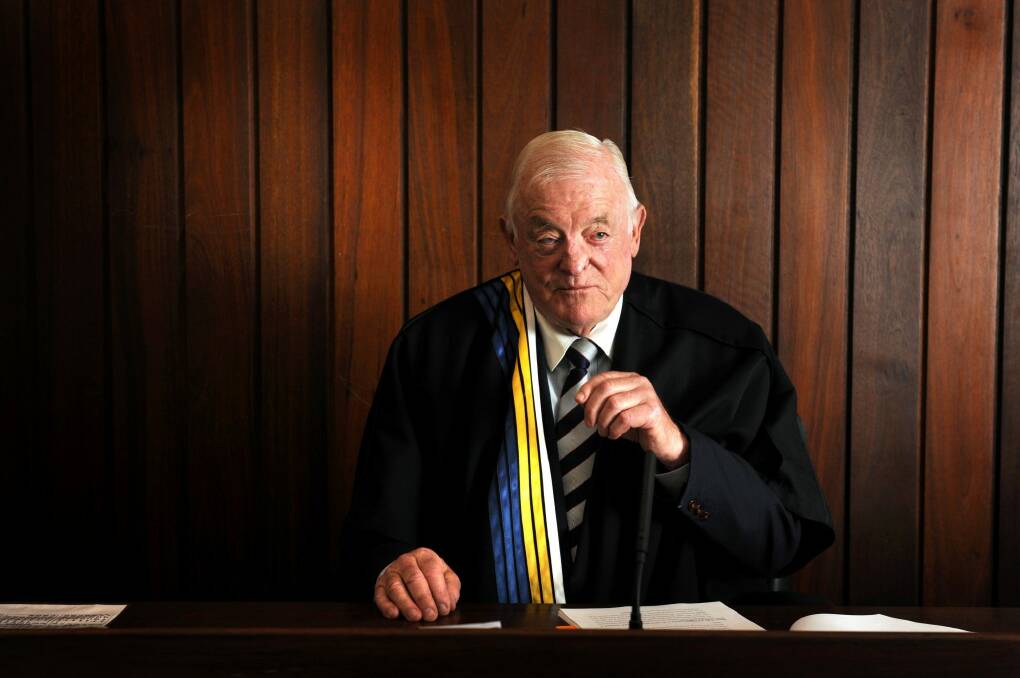 Justice John Gallop on the ACT Supreme Court in a photo dated April 2011. Photo: Marina Neil