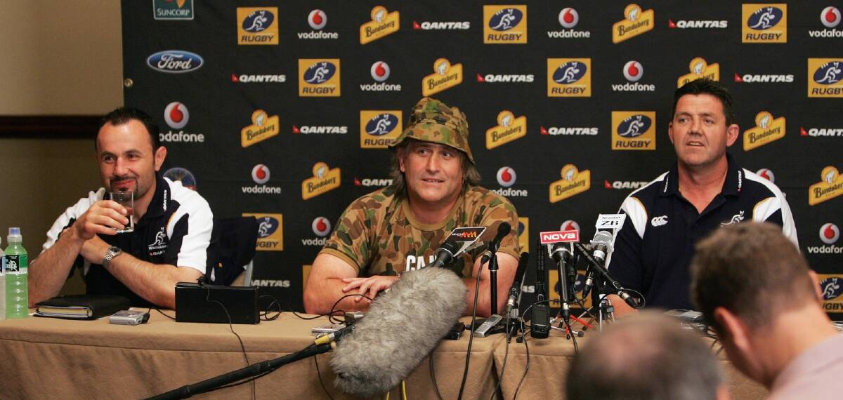 Former Wallabies attack coach Scott Johnson once turned up to a press conference in camouflage.  Photo: Getty Images