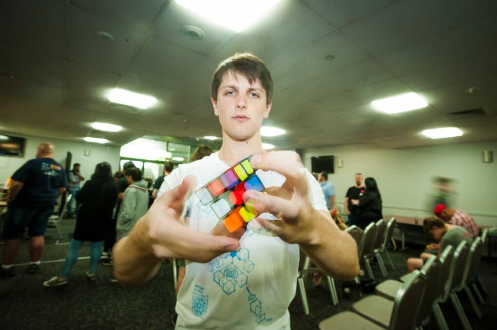 Feliks Zemdegs, who is the current Rubik's cube average world record holder.  Photo: Dion Georgopoulos
