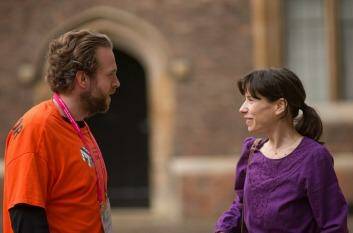 Rafe Spall, left and Sally Hawkins in <i>X+Y</i>. Photo: Lindy Percival
