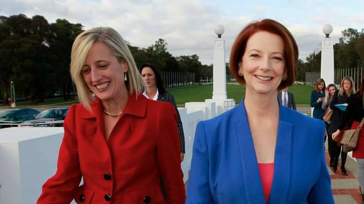 ACT Chief minister Katy Gallagher with Prime Minister Julia Gillard. Photo: Andrew Meares