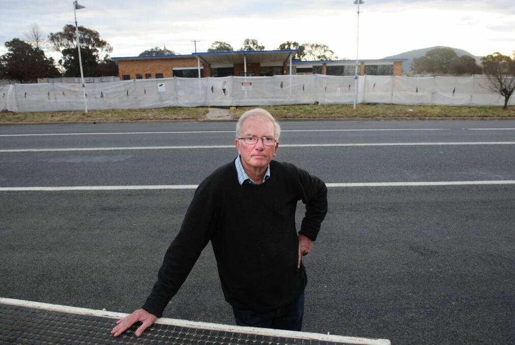 Williamsdale resident Arthur Blewitt is one of a number of landholders in the small community concerned about the contamination over an unknown period from the service station's fuel tanks.  Photo: Melissa Adams