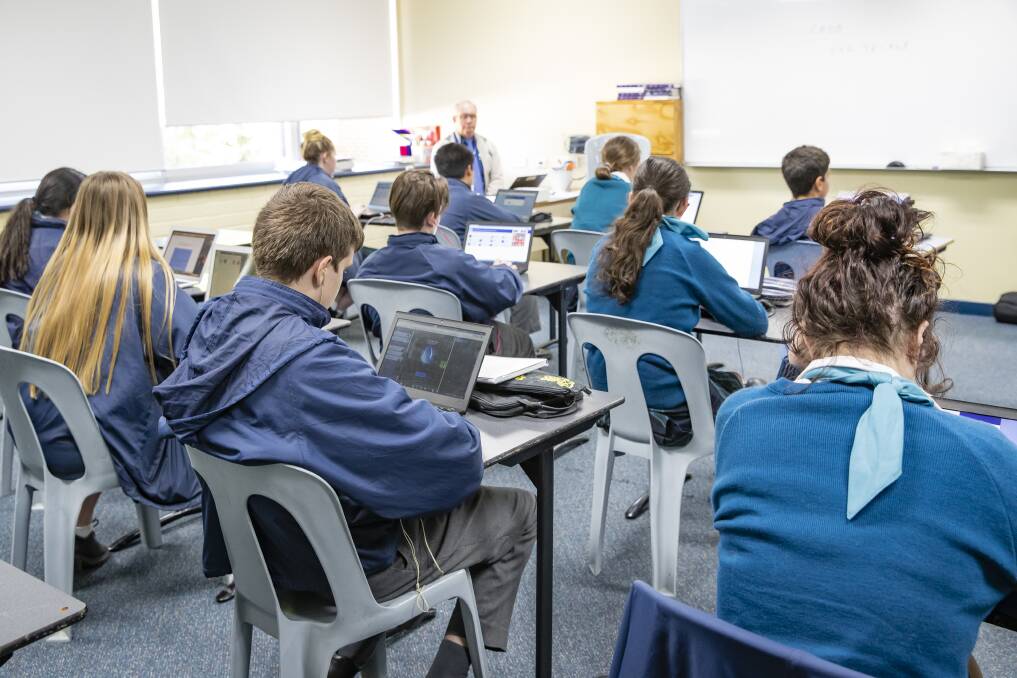 Year nine students at St Mary McKillop College sit their NAPLAN test earlier this month. Photo: Sitthixay Ditthavong