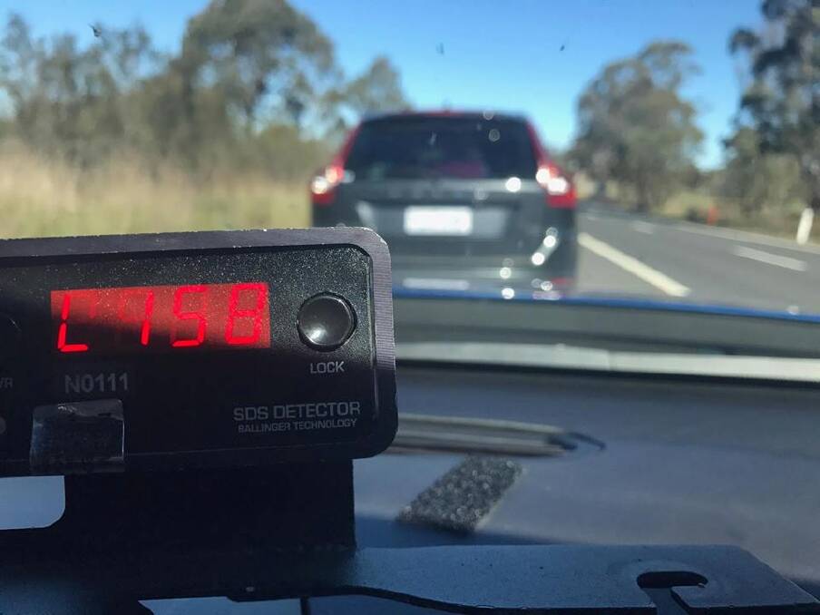NSW Police detected an ACT-registered vehicle driving at 158km/h on the Kings Highway near Braidwood. Photo: NSW Police