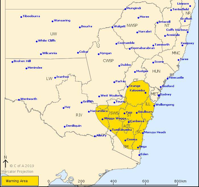 The Bureau of Meteorology issued a storm warning Photo: Supplied