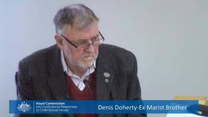 Former Marist Brother Denis Doherty gives evidence about convicted molester Gregory Sutton at the Royal Commission into Institutional Responses to Child Sexual Abuse.