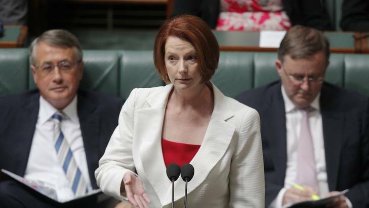 Prime Minister Julia Gillard during Question Time. Photo: Alex Ellinghausen / Fairfax