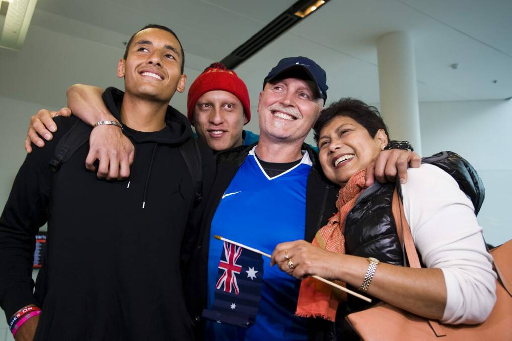 Nick Kyrgios and his family Photo: Getty Images