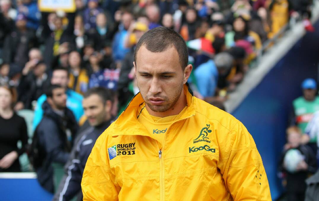 Lessons: Quade Cooper had a torrid time at the 2011 World Cup in New Zealand. Photo: Fiona Goodall