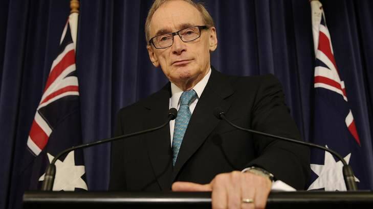 Labor MP Bob Carr at his press conference announcing his resignation from parliament. Photo: Alex Ellinghausen