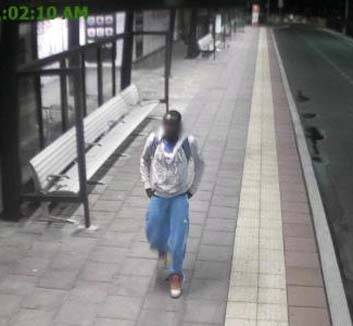 Police released a CCTV image of the alleged offender at the Belconnen bus interchange at the time. Photo: Supplied / ACT Policing
