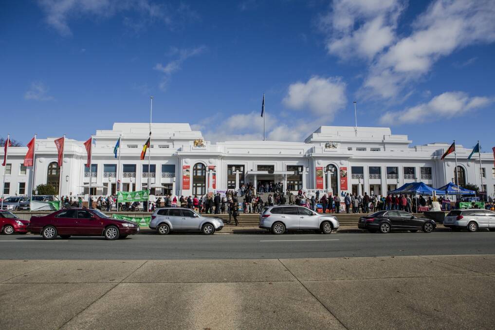 Old Parliament House was turned into a polling booth for election day for ACT and interstate voters. Photo: Jamila Toderas